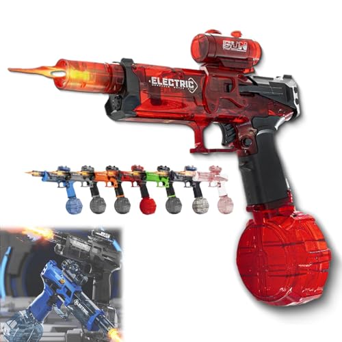 2025 New Electric Water Guns with Light Up, Range Motorized Water Gun with Interactive Lighting, 28-32 FT Range, for Party, Summer Outdoor Pool (Red) von Generisch