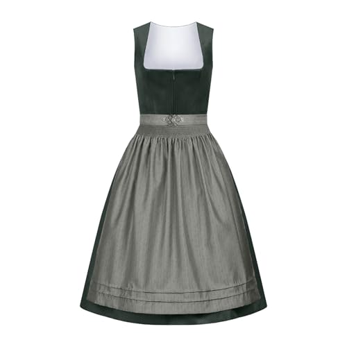 2025 Oktoberfest 2025 Damen Dirndl Kostüm mit Träger Korsett Anime-Kostüm Für Frauen Cosplay (Green, M) von Generisch