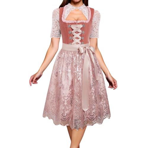 2025 Oktoberfest Bierfest-Kostümkleid für Damen, Oktoberfest-Cosplay-Outfit, elegantes Hofkleid, Halloween-Party-Kleidung, traditionelles Das Mandalorianische Cosplay-Kostüm Für Erwachsene Männer (XL) von Generisch