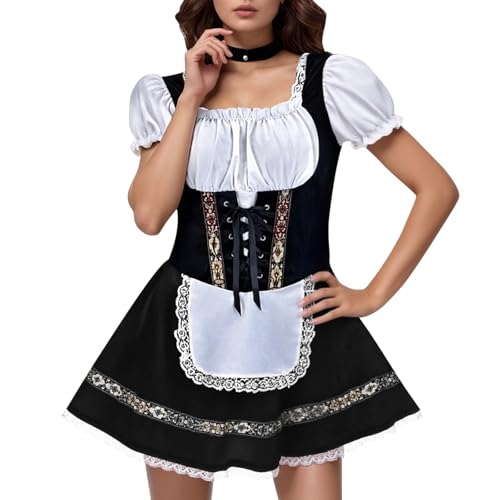 2025 Oktoberfest Ein modisches Oktoberfest-Kleiderset für Damen Cosplay-Kostüm Für Männer (Red, S) von Generisch