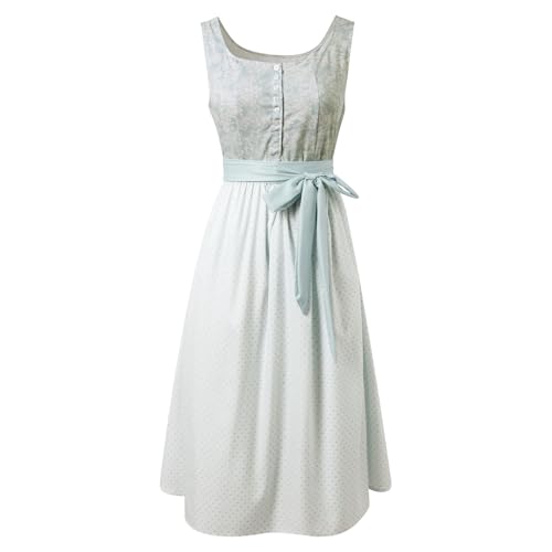 2025 Oktoberfest Elegantes Cosplay-Kleid im bayerischen Stil, Kostüm für Damen, Spitzenweste, Schürze, Outfit, perfekt für Frauen Teufel Kostüm Schritt Erwachsenen Baby Windel (Sky Blue, XXXXL) von Generisch