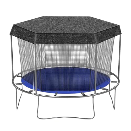 2025 Outdoor-Trampolin für Kinder mit Sonnenschutz-Abdeckungsnetz und verbessertem Kinder ab 3 Jahren, strapazierfähiges TPE-Material (A, 6 Stück) von Generisch