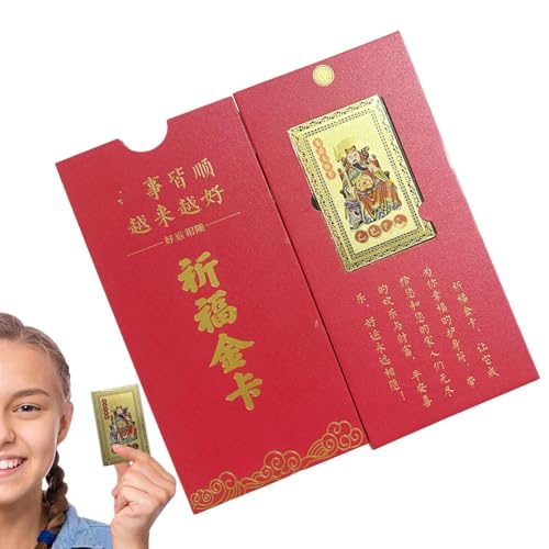 2025 Tai Sui Amulettkarte – Schlangenjahr Glücksamulett, 2025 Tai Sui Goldkarte Glücks-Schutzkarten Glücks-Amulett für glückverheißenden Erfolg Reichtum von Generisch