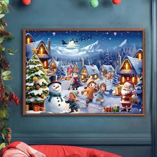 2025 Weihnachts Adventskalender | 24 Puzzle Countdown Kalender für Weihnachten - Lustiges Interaktives Spielzeug für Saisonale Klassenraum von Generisch