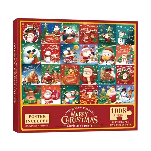 2025 Weihnachts Adventskalender | 24 Puzzle Countdown Kalender für Weihnachten | Lustiges Interaktives Spielzeug für Saisonale Klassenraum 2025 Weihnachts Adventskalender | 24 Puzzle Countdown Kalender für Weihnachten | Lustiges Interaktives Spielzeug für Saisonale Klassenraum von Generisch