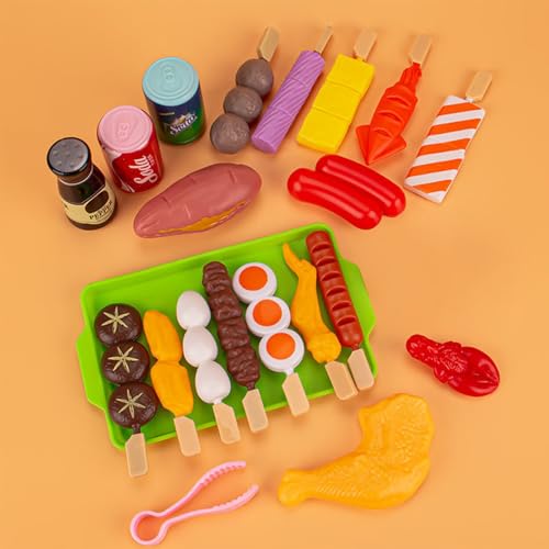 21 Stück Grill-Set Kinderküche Spielküche Zubehör Für Kinder, Hamburger Fast Food Lebensmittel Grill Zubehör Interaktives Spielzeug, Matschküche Kinder Outdoor, Rollenspiele Geschenk Ab 5+ 21 Stück Grill-Set Kinderküche Spielküche Zubehör Für Kinder, Hamburger Fast Food Lebensmittel Grill Zubehör Interaktives Spielzeug, Matschküche Kinder Outdoor, Rollenspiele Geschenk Ab 5+ von Generisch