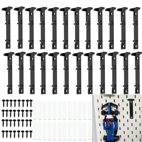 24 Stück Wandhalterung, kompatibel mit Speed Champions Sets, Wandhalterung für Geschwindigkeit von Champions, vertikale Wandhalterung für Ziegelautos von Generisch