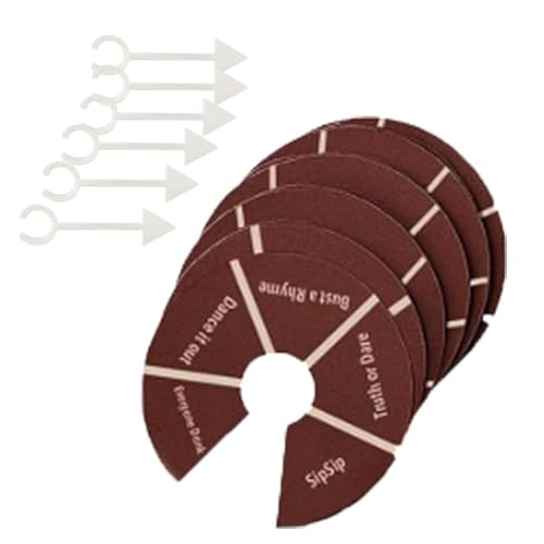 24-teiliges Wein-Spin-Spaß-Party-Trinkspiel, Weinglas-Spinner, Party, Roulette-Spiel, Dr. Party-Spinner, Trinkglas-Spiel, Wein von Generisch