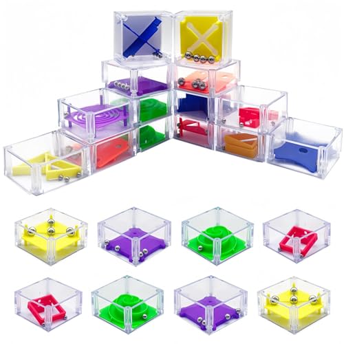 24pcs Patience Games for Children Party Bags Children's Birthday Party Favours Skill Game Puzzle Games Patience Game Mini Games Birthday Thinking Game from 4 5 6 7 8 9 Years and Adults (12pcs) von Generisch