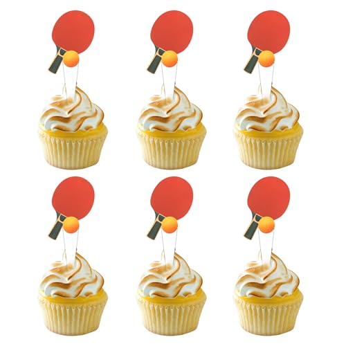 25 Stück Doppelseitiges Ping-Pong Cupcake Topper Ping-Pong Sport Kuchen Dekoration Sport Themed Party Dekoration Tischtennis Periphere Aktivitäten Dekorationn 25 Stück Doppelseitiges Ping-Pong Cupcake Topper Ping-Pong Sport Kuchen Dekoration Sport Themed Party Dekoration Tischtennis Periphere Aktivitäten Dekorationn von Generisch