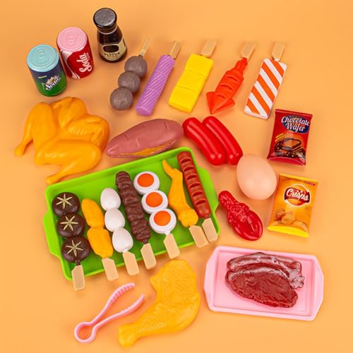 27 Stück Grill-Set Kinderküche Spielküche Zubehör Für Kinder, Hamburger Fast Food Lebensmittel Grill Zubehör Interaktives Spielzeug, Matschküche Kinder Outdoor, Rollenspiele Geschenk Ab 5+ 27 Stück Grill-Set Kinderküche Spielküche Zubehör Für Kinder, Hamburger Fast Food Lebensmittel Grill Zubehör Interaktives Spielzeug, Matschküche Kinder Outdoor, Rollenspiele Geschenk Ab 5+ von Generisch
