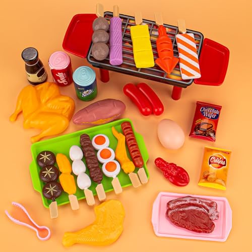 27 Stück Grill-Set mit Backofen Kinderküche Spielküche Zubehör Für Kinder, Hamburger Fast Food Lebensmittel Grill Interaktives Spielzeug, Matschküche Kinder Outdoor, Rollenspiele Geschenk Ab 5+ 27 Stück Grill-Set mit Backofen Kinderküche Spielküche Zubehör Für Kinder, Hamburger Fast Food Lebensmittel Grill Interaktives Spielzeug, Matschküche Kinder Outdoor, Rollenspiele Geschenk Ab 5+ von Generisch