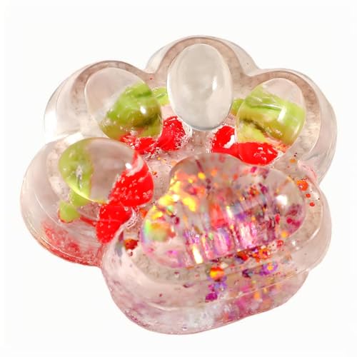 2PC Katzenpfoten Squishy Pfote, Cat Paw Squishy， Cat Paw Squeeze Toy, Squishy Cat Paw Anti Stress Bälle, Süße Weiche Katzenpfoten Quetschspielzeuge, Katzenpfoten Quetschspielzeug mit Bäll (B) von Generisch
