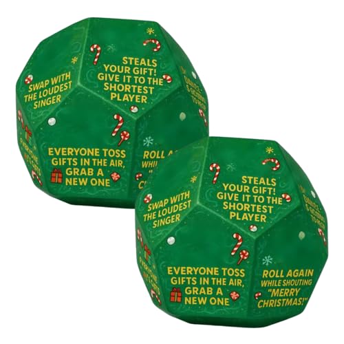 2PCS Weihnachtsmann Geschenktauschwürfel, 12 Verschiedene Seiten Weihnachtsgeschenktauschwürfel, Lustiges Weihnachtsgeschenktauschspiel, Kreative Weihnachtsgeschenktauschwürfel Spielzeug Familienparty 2PCS Weihnachtsmann Geschenktauschwürfel, 12 Verschiedene Seiten Weihnachtsgeschenktauschwürfel, Lustiges Weihnachtsgeschenktauschspiel, Kreative Weihnachtsgeschenktauschwürfel Spielzeug Familienparty von Generisch