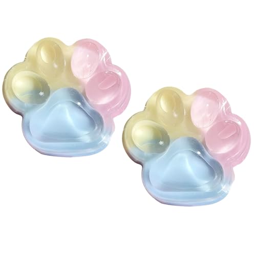 2Pcs Cat Paw Squishy Toys, Cat Paw Squeeze Toys, Cartoon Cat Paw Squeeze Toy, Cute Cat Paw Stress Relief Toy, Squishy Fidget Toys for Kids Adults von Generisch