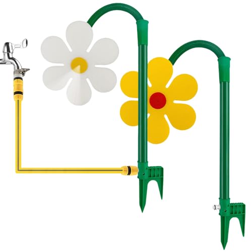 2Pcs Wasserspielzeug Kinder Outdoor, Rasensprinkler Tanzende Blume Wasserspiel Garten, Bewässerung Rasensprenger Wassersprinkler Kinder Outdoor für Landschaft Kinders Spielen (Kombination 1) von Generisch