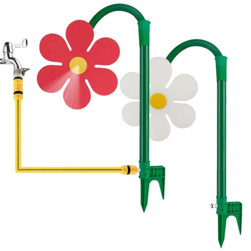2Pcs Wasserspielzeug Kinder Outdoor, Rasensprinkler Tanzende Blume Wasserspiel Garten, Bewässerung Rasensprenger Wassersprinkler Kinder Outdoor für Landschaft Kinders Spielen (Kombination 2) von Generisch
