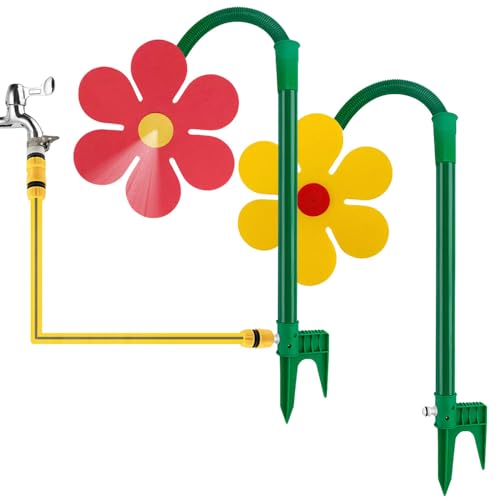 2Pcs Wasserspielzeug Kinder Outdoor, Rasensprinkler Tanzende Blume Wasserspiel Garten, Bewässerung Rasensprenger Wassersprinkler Kinder Outdoor für Landschaft Kinders Spielen (Kombination 3) von Generisch