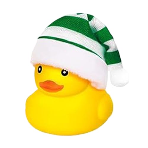 2X Gummi Ente Auto Armaturenbrett Dekorationen Ente Auto Ornamente Mit Weihnachtsmütze Weihnachtsgummienten Tragbares Badeparty-Spielzeug Für Auto Zubehör Auto Dekoration Geburtstag Geschenk von Generisch