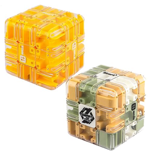 2pack Labyrinth 3D Maze Ball Puzzle, Hirnteaser -Rätsel Würfel, 8,5 cm Roller Labyrinth -Spiel Für Erwachsene Sensorische Spielzeug Für Partybevorzugungen Interaktiver Bildung von Generisch