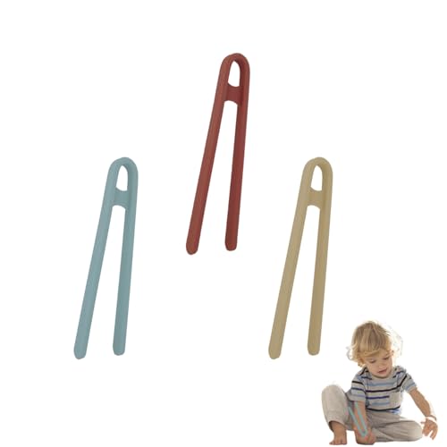 3 Pack Silikon Mini Zange für Kinder - Bunte Lebensmittelgreifer für Handkrafttraining - Kleinkindersichere rutschfeste Pinzette für Snacks, Messy Play, Sortieren & Feinmotorik 3 Pack Silikon Mini Zange für Kinder - Bunte Lebensmittelgreifer für Handkrafttraining - Kleinkindersichere rutschfeste Pinzette für Snacks, Messy Play, Sortieren & Feinmotorik von Generisch