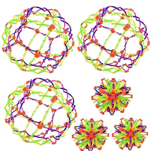 3 einziehbare Bälle, erweiterbarer Atemball, magischer Expansions-Atemball, dunkler Nachtlicht-Expansionsball, Dekompressionsball, einziehbarer magischer Ball, tragbarer Expansionsball von Generisch