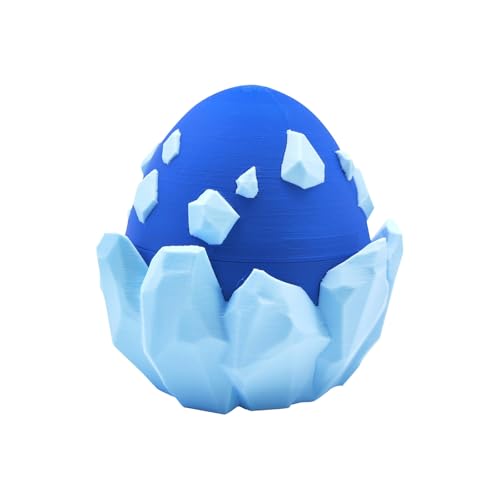 3.93in 3D Printed Dragon,3D Printed Flexible Articulated Crystal Dragon,Fidget Toy,Home Office Decor Executive Desk Toys, Fidget Toys for Autism/ADHD Kids Adults (Blue B Glacier Dragon Egg) von Generisch
