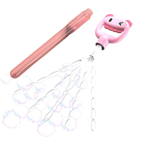 30-Hole Smile Face Bubble Blower Toy, Creative Funny Bubble Stick, 17.32x4.13 inches Interactive Novelty Outdoor Game, Fun Activity Supply for Kids, Children Aged 3 and Up von Generisch