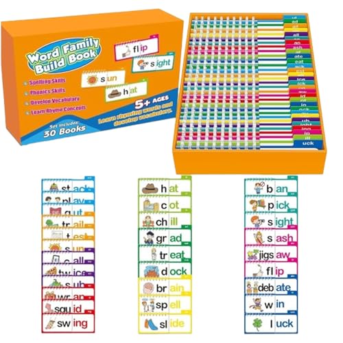 30 Read and Rhyme Flip Books, ABC Vocabulary Flash Cards, Word Family Flip Books, Word Families Flash Cards von Generisch