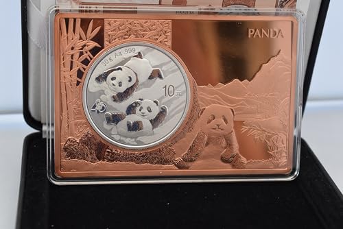 30 g Panda 2022 im 3 Oz Kupferbarren incl. Zertifikat und hochwertigem Leder-Etui von Generisch