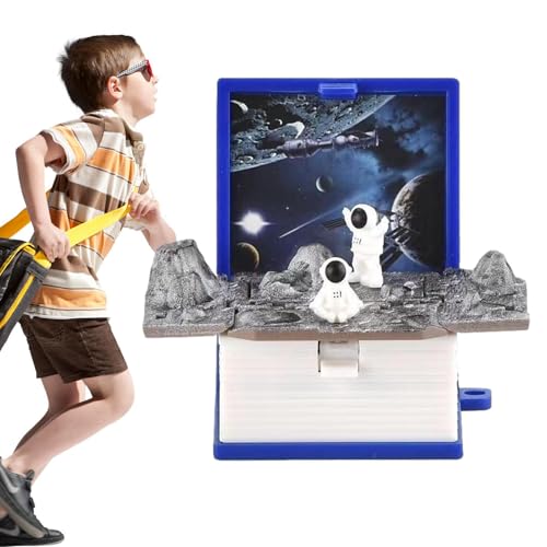 30G 3D Mini Popup Book Keychain - Spielzeugcharm, Backpack -Zubehör | Kreatives Zappelspielzeug, pädagogisches Sammlergeschenk für Kinder, Frauen und Männer, 5*4*2,6 cm von Generisch