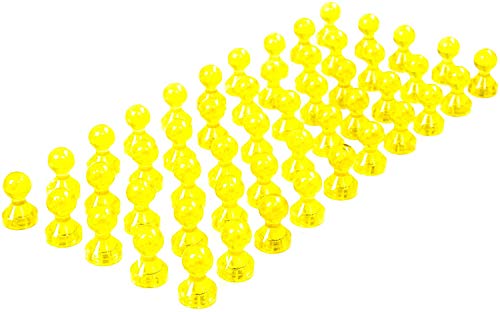 30x Kegelmagnete Whiteboard / Push Pin Magnets Farbe Gelb Kühlschrank Magnete Whiteboard Office Map Tafelmagnete Kunststoffmagnet (Gelb) von Generisch