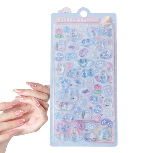 3D -Cartoon -Aufkleber Für Kinder - Niedliche Animal Water Flaschenaufkleber, Wasserdichte Dekorative Klebebücher | Wiederverwendbarer Klassenzimmer -Belohnungsstudent, Spielpreise Creative Journals L von Generisch