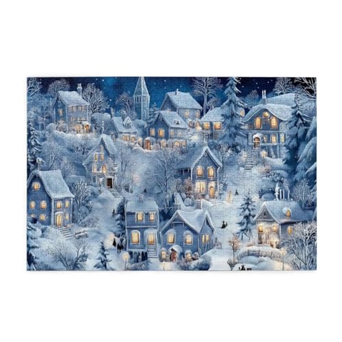 3D Christmas City Snow Wonderland 1000 Teile Puzzle für Erwachsene Holzpuzzles für Erwachsene Geschenke Wohnkultur 3D Christmas City Snow Wonderland 1000 Teile Puzzle für Erwachsene Holzpuzzles für Erwachsene Geschenke Wohnkultur von Generisch