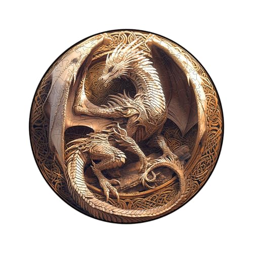 3D Drachenpuzzle - 150 Teile Holzdrachen Bausatz, Mechanischer Drache für den Bau von 3D Vision | 150 Teile 3D-Vision Modellbausatz, Lernspielzeug von Generisch