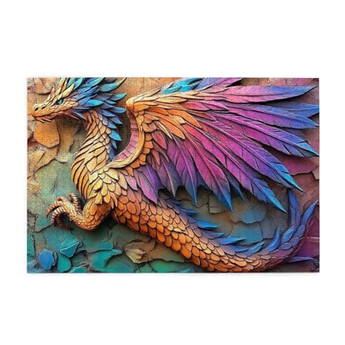 3D Dragon Color 1000 Teile Puzzle für Erwachsene, Holzpuzzles für Erwachsene, Geschenke, Heimdekoration 3D Dragon Color 1000 Teile Puzzle für Erwachsene, Holzpuzzles für Erwachsene, Geschenke, Heimdekoration von Generisch