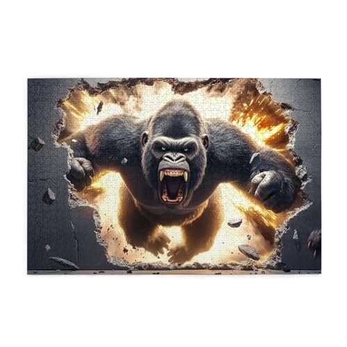 3D Dynamic Gorilla 1000 Teile Puzzle für Erwachsene Holzpuzzles für Erwachsene Geschenke Wohnkultur 3D Dynamic Gorilla 1000 Teile Puzzle für Erwachsene Holzpuzzles für Erwachsene Geschenke Wohnkultur von Generisch