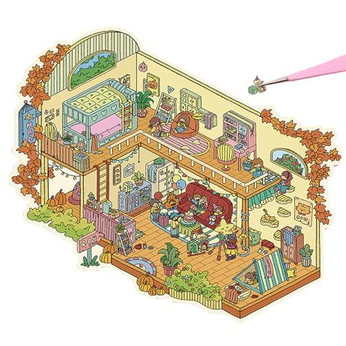 3D Effect House Sticker - Cartoon Miniature Szenenaufkleber, süße Aufkleber -Szenen | Kreatives dekoratives Lernspielaktivität, multifunktionales Bildungshandwerk mit feinmotorischen Fähigkeiten Verbe 3D Effect House Sticker - Cartoon Miniature Szenenaufkleber, süße Aufkleber -Szenen | Kreatives dekoratives Lernspielaktivität, multifunktionales Bildungshandwerk mit feinmotorischen Fähigkeiten Verbe von Generisch