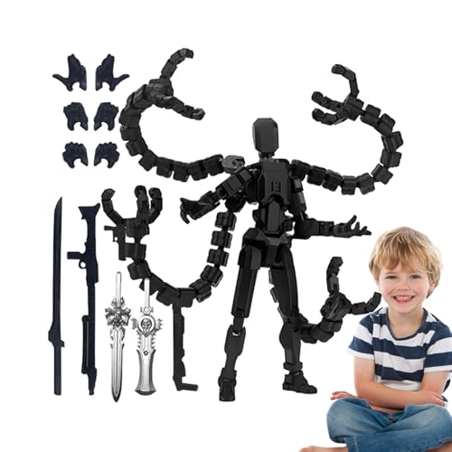 3D Gedruckte Figur,Flexible Sensorik Figur | Mehrgelenkiges Deko Modell Für Kinder Erwachsene Sammler Vitrinenschrank von Generisch