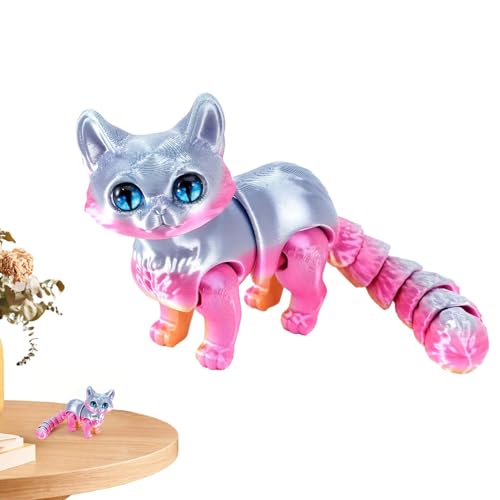 3D Gedruckte Katze, 3D Gedruckte Flexible Artikulierte Katzenfigur, Sammelkatzen Tiere Modell, Zappelspinnerspielzeug für Angstlinder Fidget-Spinner-Spielzeuge zur Linderung von Angstzuständen 3D Gedruckte Katze, 3D Gedruckte Flexible Artikulierte Katzenfigur, Sammelkatzen Tiere Modell, Zappelspinnerspielzeug für Angstlinder Fidget-Spinner-Spielzeuge zur Linderung von Angstzuständen von Generisch