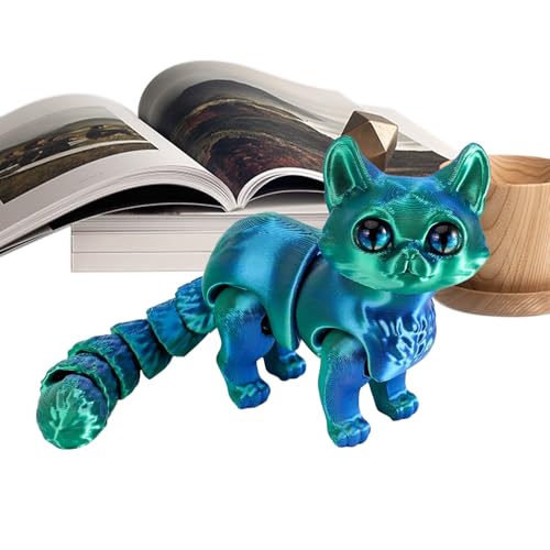 3D Gedruckte Katze, 3D Gedruckte Flexible Artikulierte Katzenfigur, Sammelkatzen Zappeln Spielzeugdekor Für Erleichterung, Cartoon Tierstatue Schreibtisch Ornament Für Kinder, Freunde, Familie 3D Gedruckte Katze, 3D Gedruckte Flexible Artikulierte Katzenfigur, Sammelkatzen Zappeln Spielzeugdekor Für Erleichterung, Cartoon Tierstatue Schreibtisch Ornament Für Kinder, Freunde, Familie von Generisch