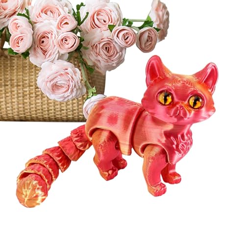 3D Gedruckte Katze, 3D Gedruckte Flexible Artikulierte Katzenfigur, Sammelkatzen Zappeln Spielzeugdekor Für Erleichterung, Cartoon Tierstatue Schreibtisch Ornament Für Kinder, Freunde, Familie 3D Gedruckte Katze, 3D Gedruckte Flexible Artikulierte Katzenfigur, Sammelkatzen Zappeln Spielzeugdekor Für Erleichterung, Cartoon Tierstatue Schreibtisch Ornament Für Kinder, Freunde, Familie von Generisch