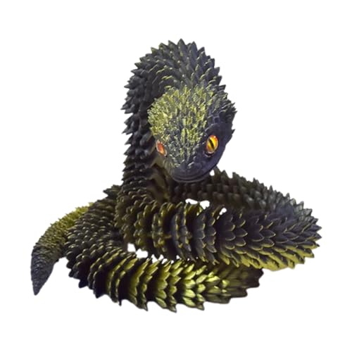 3D-Gedruckte Tiere,Artikuliertes Fidget Spielzeug Zum Stressabbauen - 76 cm Flexible 3D-Gedruckte Schlange Für Kinder Erwachsene Als Party Deko Ostergeschenk Und Wohnaccessoire von Generisch