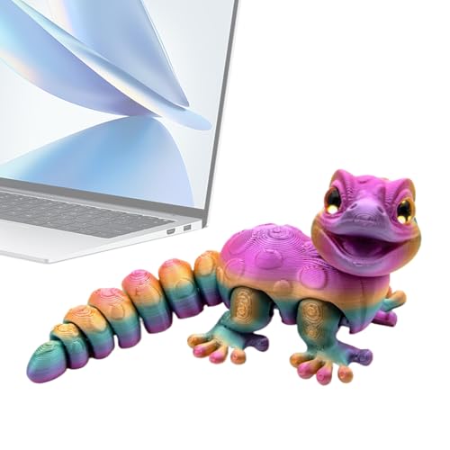 3D-Gedrucktes Echsenmodell | Flexibles Tier Spielzeug Deko - Schreibtisch Spielzeug Reptilien Figuren Fidget Toys Für Mädchen Zimmer Wohnzimmer von Generisch
