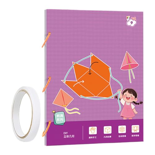 3D-Geometrie-Buch | Ziehband 3D-Geometrie-Lernbuch | Interaktives Spielzeug Für Vorschule Kindergarten Schüler Anfänger Hauslehrer von Generisch