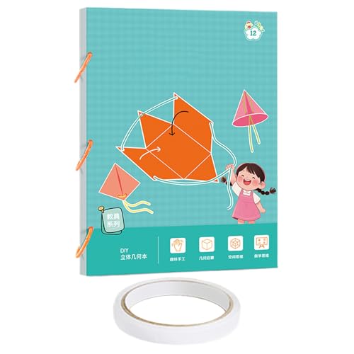 3D Geometrie Lernbuch,3D Geometrie Lernbuch Mit 9/12/15 Körpern | Interaktives Lernspiel Für Schüler Jugendliche Homeschool Einsteiger Vorschulkinder Reise Gruppenarbeit von Generisch