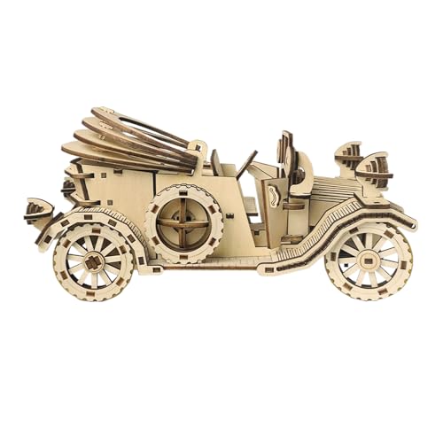 3D -Holz -Puzzle -Auto -Modell, Vintage -Auto -Look, 21x11.5x11cm, Retro - -Kits, Sammlerstücke Holzmodell -Kits, Lasergeschnittene Sperrholzteile Für Festliches Geschenk von Generisch