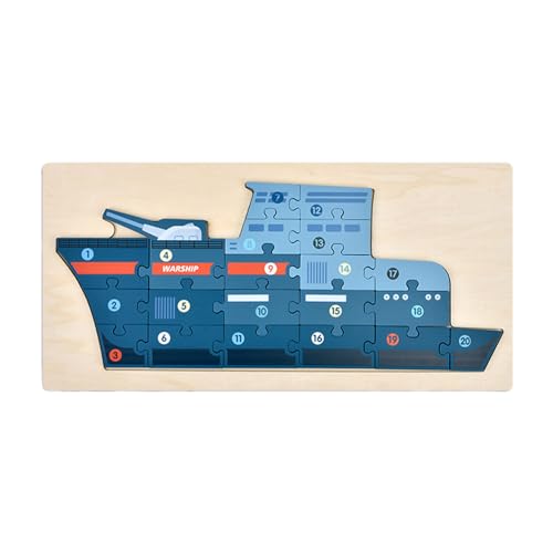3D Holz Puzzle - Interaktives Legespielzeug - Pädagogisches 3D Steckspiel Aus Holz Für Und Mädchen Ab 3 Jahren 3D Holz Puzzle - Interaktives Legespielzeug - Pädagogisches 3D Steckspiel Aus Holz Für Und Mädchen Ab 3 Jahren von Generisch