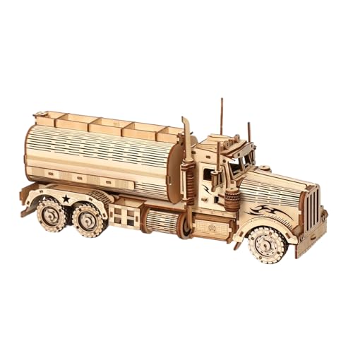 3D Holz Puzzle Modell Bausatz - Tanker Montage Modell Set - Pädagogisches Lernspielzeug Kreativ Bastelset für Kinder von Generisch