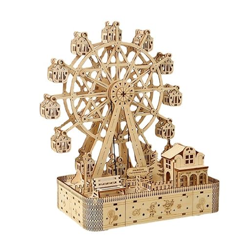 3D Holz Puzzle Modle Kit mit LED Licht, Einzigartiges Kunsthandwerk, Holz Mechanische Konstruktion Set, Hand Laterne,Ideal für Geburtstag Weihnachten (Hand Laterne) (märchenhaft) von Generisch